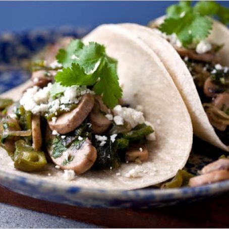 MUSHROOM & POBLANO TACOS